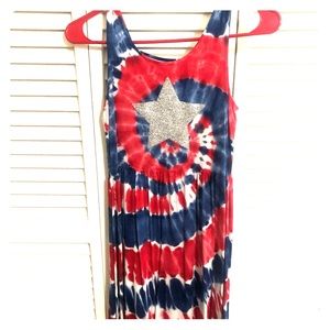 Justice sleeveless patriotic dress